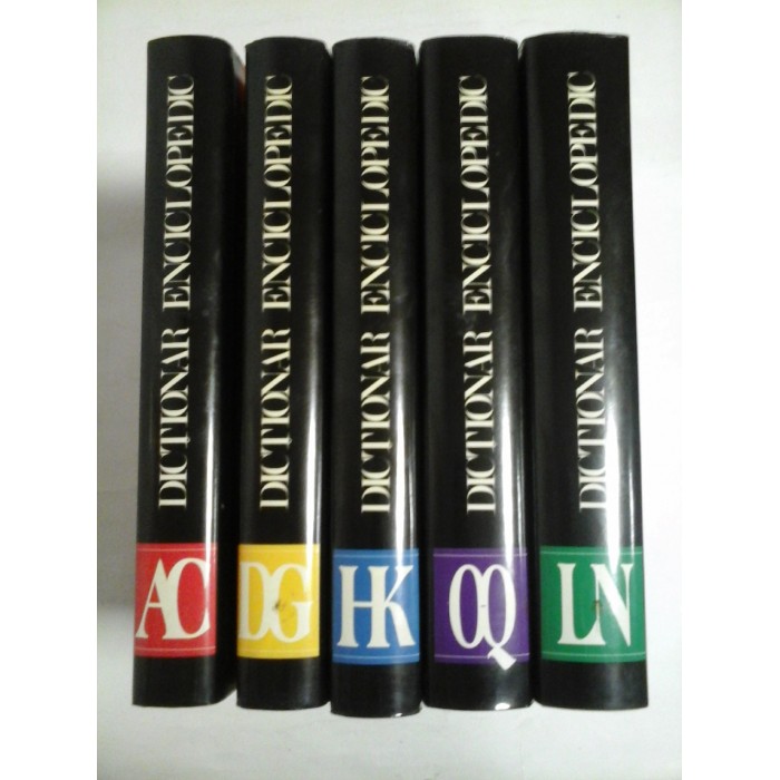  DICTIONAR  ENCICLOPEDIC vol.I/ II/ III/ IV/ V  -  Editura Enciclopedica Bucuresti, 1993-2004  -(stare foarte buna)